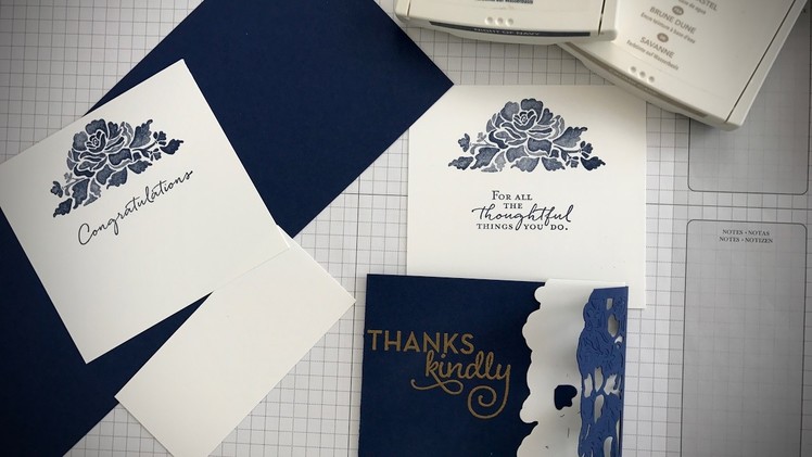 Stampin' Up!- Tri-fold, Floral Wedding Cards