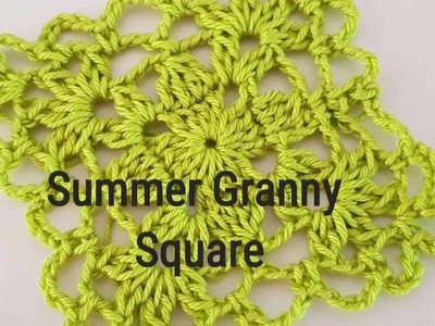 Summer granny square. (short tutorial)