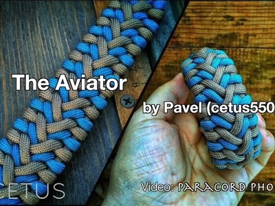 The Aviator Knot Paracord Bracelet by Cetus550 4-Strand without buckle.