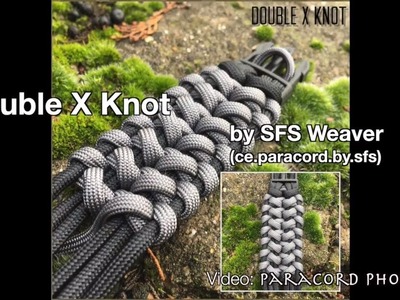 The Double X Knot Paracord Bracelet design by SFS Weaver 6-Strand, Mad Max style.