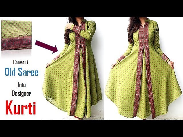 Transform Old Saree Into Designer Kurti, Recycle Your Old Clothes