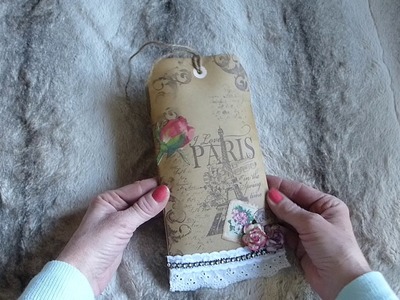 Vintage Junk Journal Tag Bag Tags Kit - Sold - Thank you !!