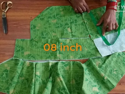 04 year old girl's hanky frock cutting and stitching full tutorial