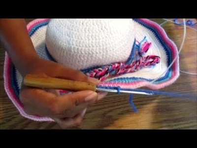 Adding trimmer line in the hat's brim instead of wire