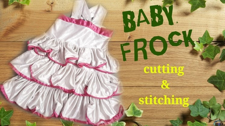 Baby frock cutting and stitching full tutorial. easy way. by simple cutting