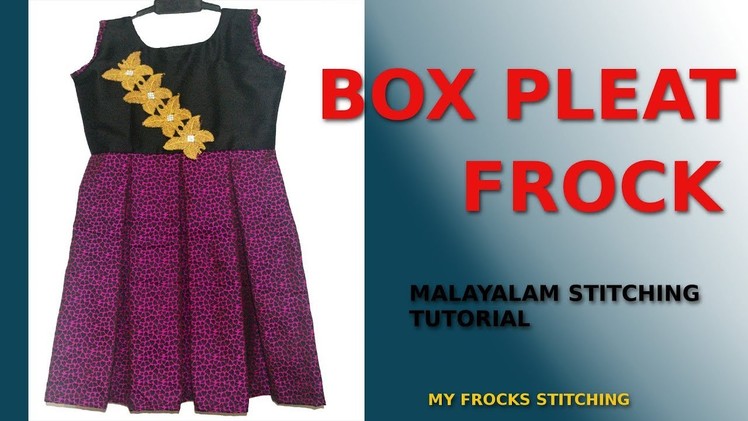 Baby frock cutting and stitching.box pleat frock