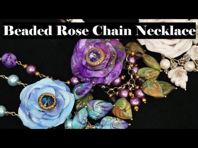 Beaded Chain Rose Necklace