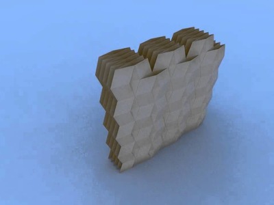 Bidirectionally flat-foldable cellular space filling origami structures