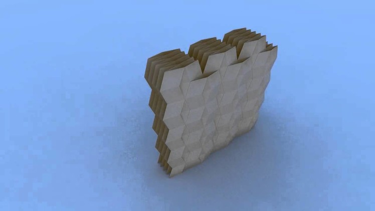 Bidirectionally flat-foldable cellular space filling origami structures