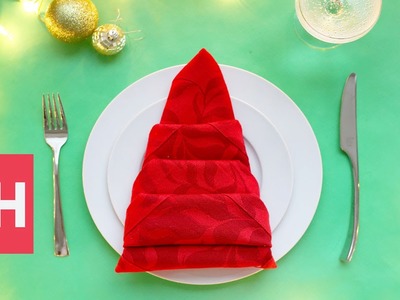 Christmas Tree Napkin Folding with @OrigamiTree | GH
