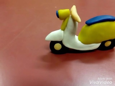 Clay art for children#how to make clay scooter#
