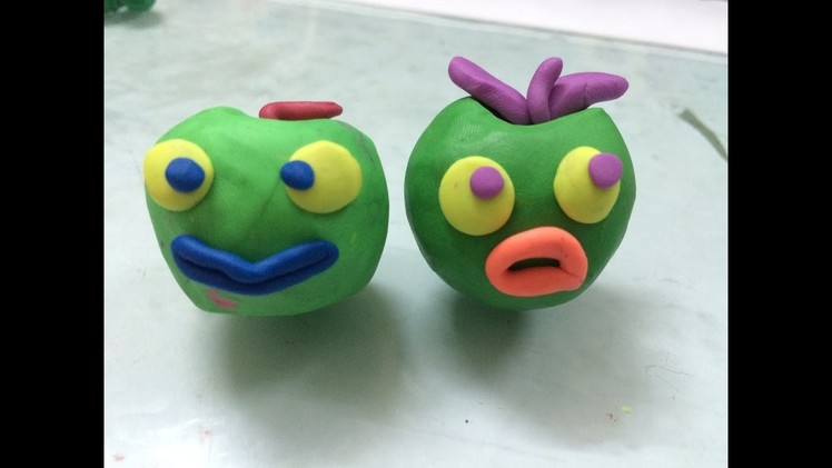 Clay art for kids | How to make clay apple for kids | Play doh a apple | Art for kids