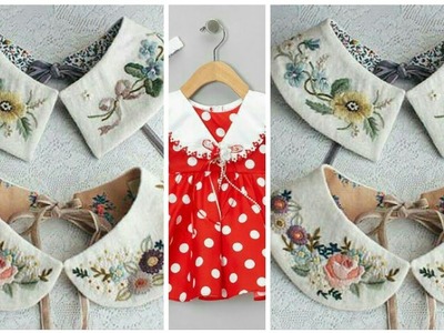 Cutting and stitching of Coller neck design for baby frocks