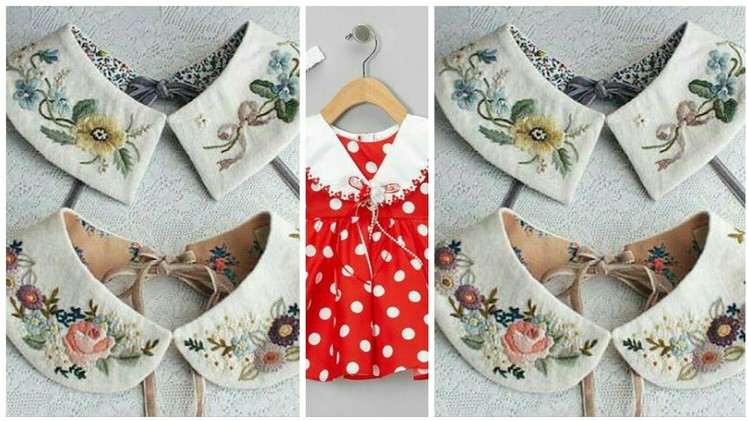 Cutting and stitching of Coller neck design for baby frocks