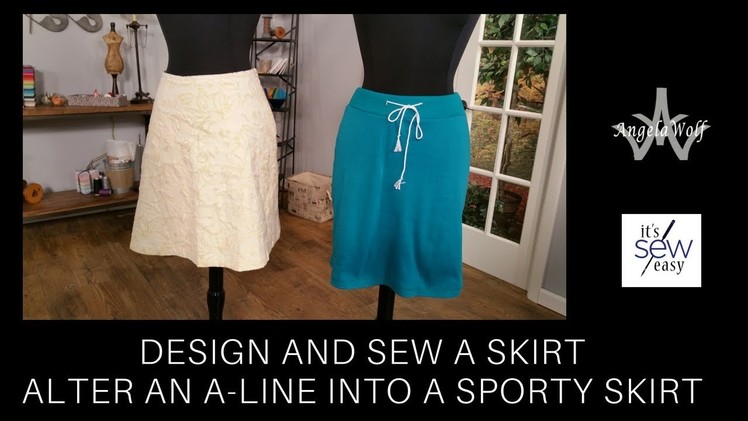 DESIGN & SEW A SPORTY SKIRT WITH RIBBED WAISTBAND | ANGELA WOLF