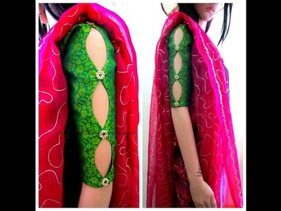 Designer Sleeves  for Blouses. Churiar. Kurti - Very Simple & Easy Making