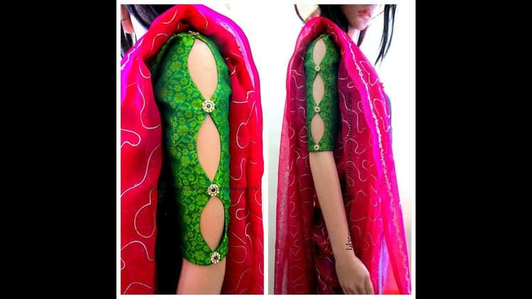 Designer Sleeves  for Blouses. Churiar. Kurti - Very Simple & Easy Making
