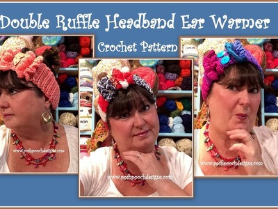 Double Ruffle Headband Ear Warmer Crochet Pattern