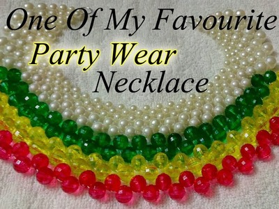 Easy To Make My Favourite Party Wear Necklace At Home || pearl jewellery || Pearl necklace