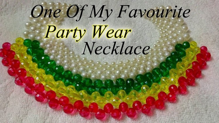 Easy To Make My Favourite Party Wear Necklace At Home || pearl jewellery || Pearl necklace