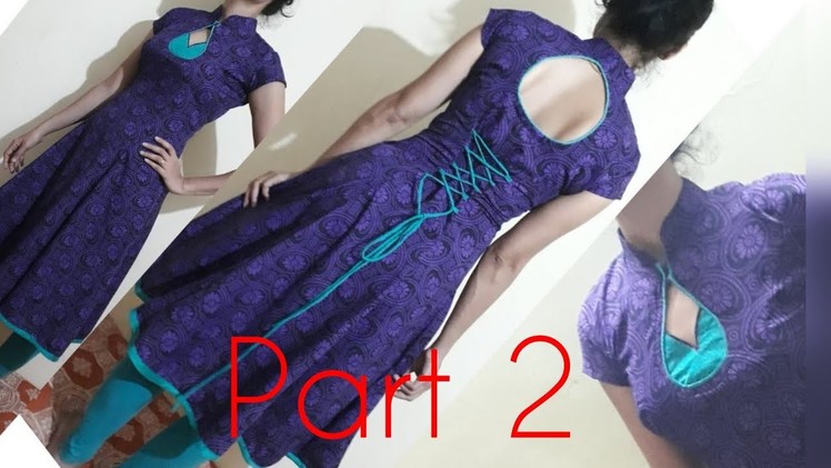 Flared Princesses cut kurti Cutting  part  2