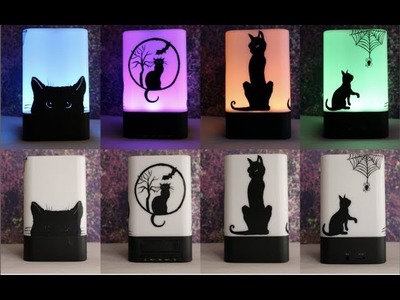 Halloween Cat Speaker and Light Acrylic Painting Tutorial | Bluetooth