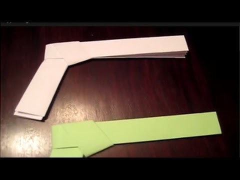 How To Make A Paper Pistol - a Gun - Origami