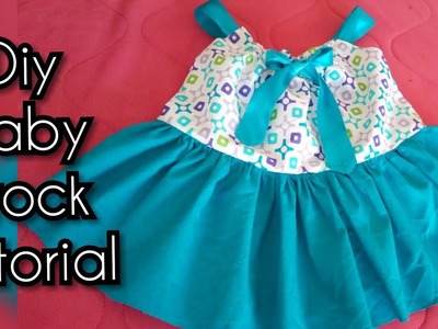 How to make baby pillowcase frock full cutting and stitching easy tutorial | Eid frock Baby frock