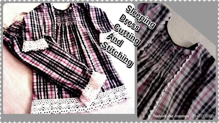 How To Make Baby Sleeping Dress Cutting And Stitching.كيفية جعل ثوب الطفل.ready in a minutes