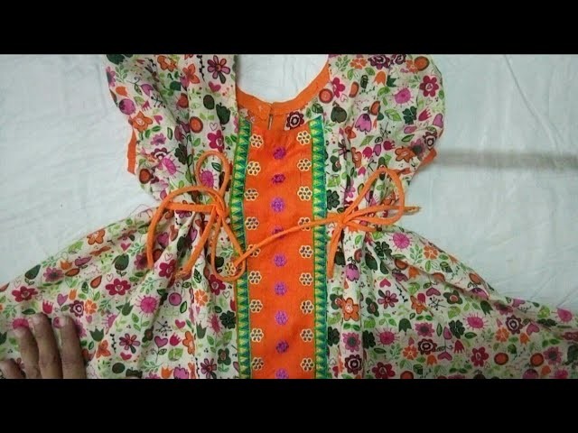 How to make baby tunic top stylish jhabla beautiful girls dress cutting and stitching full tutorial