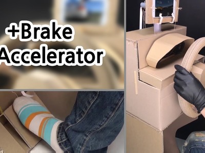 How to make brakes and accelerator pedals in cardboard