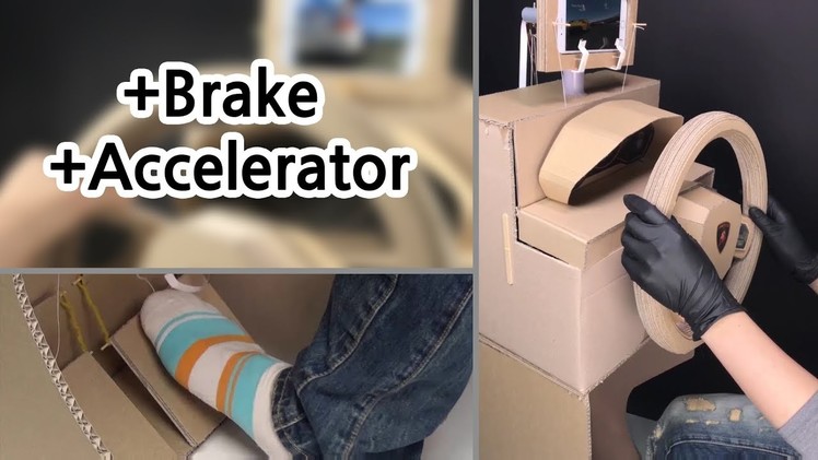 How to make brakes and accelerator pedals in cardboard