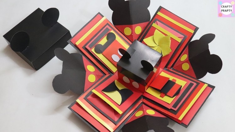 How to make Explosion box. DIY Valentine's Day Explosion Box.Explosion Box Tutorial.Mickey mouse
