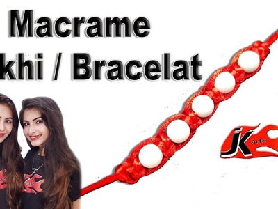 How to Make Macrame Rakhi for Raksha Bandhan - Bracelet Style friendship belt  - JK Arts 1477