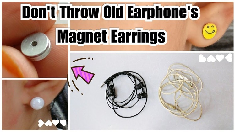 How To Make Magnet Earrings Out Of Waste | Piercing not require | Best out of waste