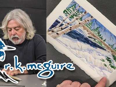 How to Paint a Winter Bridge Holiday Greeting Card | Watercolor Lessons with R K McGuire