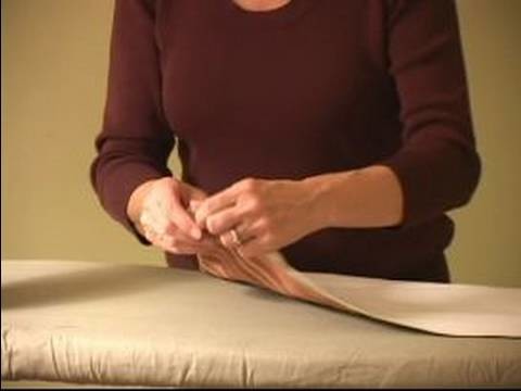 How to Sew Curtains : How To Press Lining To Valance Fabric