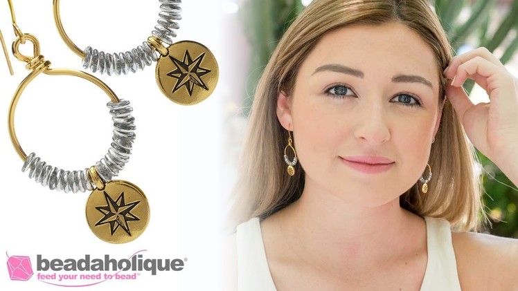 How to use a TierraCast Beadable Wrapped Wire Hoop to Make an Earring
