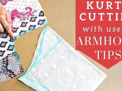 Kurti cutting with useful armhole tips.