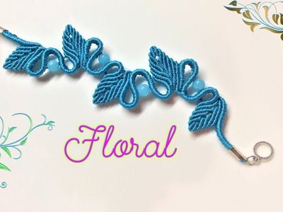 Macrame bracelet tutorial: The Floral - Elegant macrame pattern - Thắt dây vòng tay họa tiết hoa