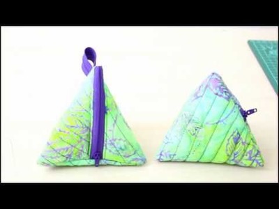 Make Quilted  Pyramid pouch in minutes!