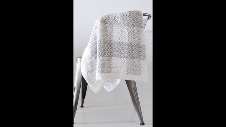 Modern Grey Gingham Baby Blanket