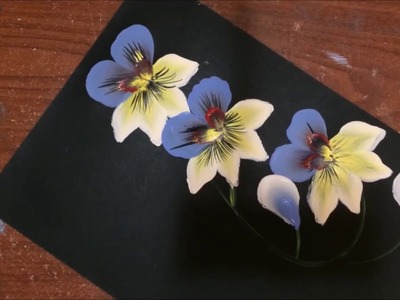 One stroke Painting- Decorative Flowers on Branch