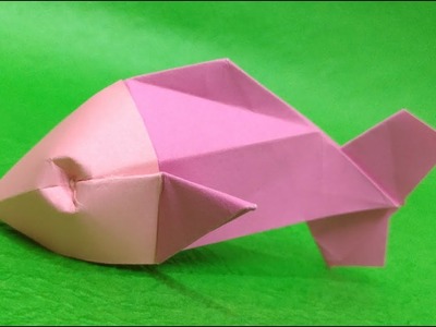 Origami Fish Tutorial 魚的摺紙教學 Origami-Pez de papel #折紙 折り紙-さかな