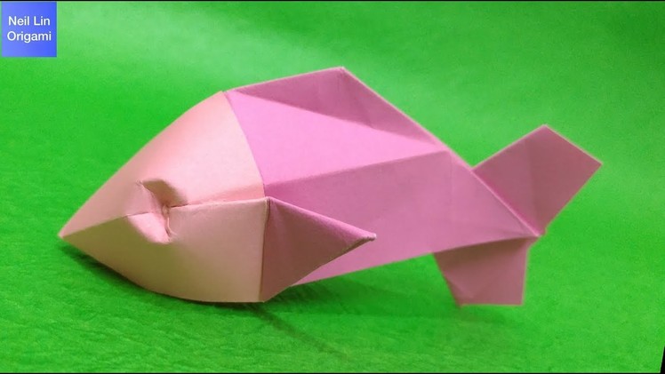 Origami Fish Tutorial 魚的摺紙教學 Origami-Pez de papel #折紙 折り紙-さかな