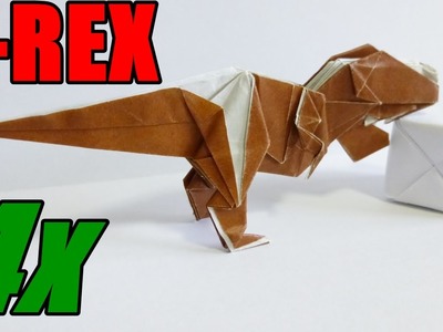 Origami T-REX 折り紙 折り方 ティラノサウルス 【Time-Lapse.タイムラプス】