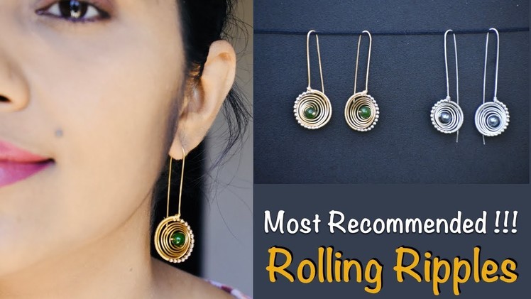 Rolling Ripples | Easy to Make Earring | How to make Earring | VHMJ