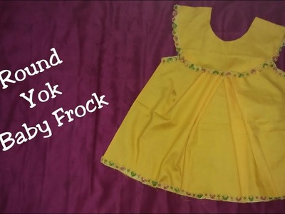 Round Yoke Baby Summer Frock Cutting And Stitching Easy Tutorial