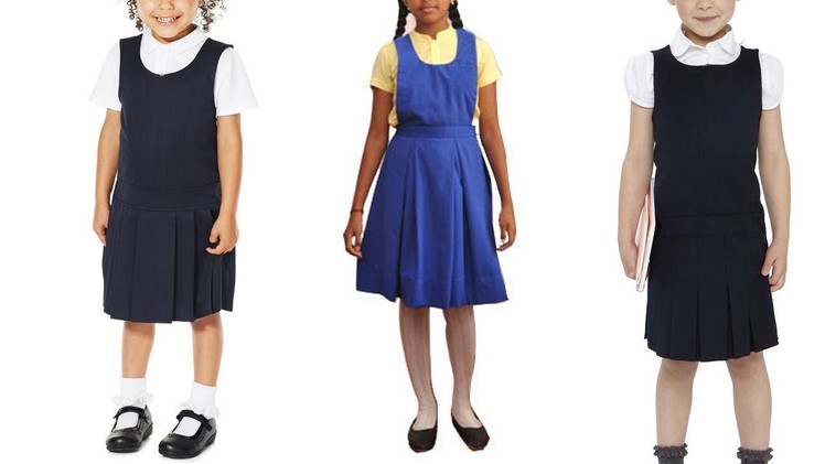 School Uniform Cutting and Stitching Pinafore Cutting Girls School Pinafore Dress