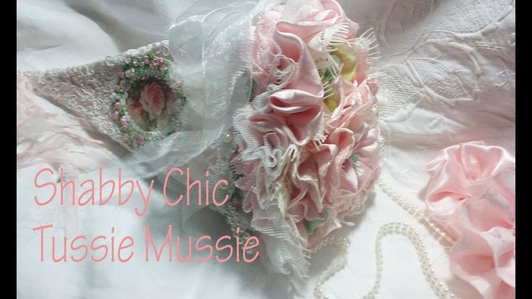 Shabby Chic Tri Fold Tussie Mussie - GDT #2 with Elegant Embellishments